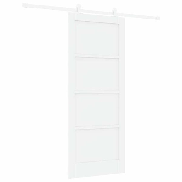 vidaXL Sliding Door ORKDAL White 83 x 202 cm Solid Pine Wood