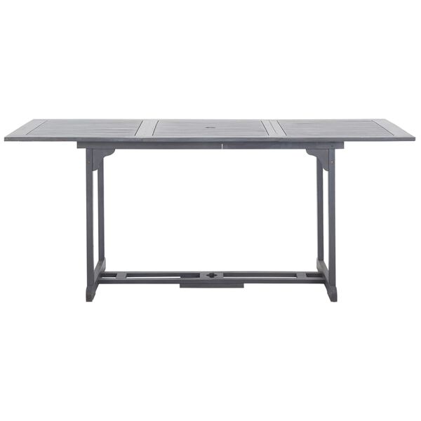 vidaXL 9 Piece Garden Dining Set Solid Acacia Wood Grey