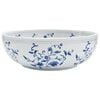 vidaXL Countertop Basin White and Blue Round &Phi;41x14 cm Ceramic