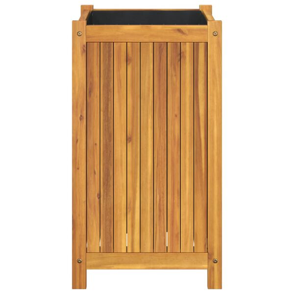 vidaXL Garden Planter with Liner 42x42x75 cm Solid Wood Acacia