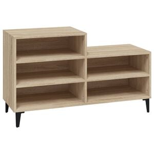 vidaXL Shoe Cabinet Sonoma Oak 102x36x60 cm Engineered Wood
