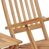 vidaXL Garden Deck Chair with Footrest and Table Solid Teak Wood