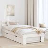 vidaXL Bed Frame with Headboard White 80 x 200 cm Solid Pine Wood