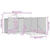 vidaXL Outdoor Dog Kennel with Roof Silver 4x4x2.5 m Galvanised Steel