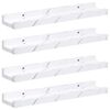 vidaXL Wall Shelf 4 pcs White Marble 40 x 9 x 3 cm Engineered Wood