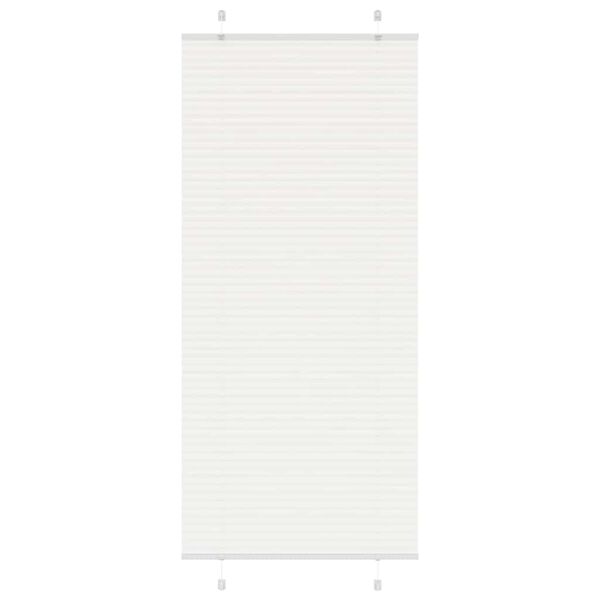 vidaXL Pleated Blind White 100x200 cm Fabric Width 99.4 cm Polyester