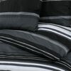 vidaXL Duvet Cover Set Black and White 225x220 cm Cotton