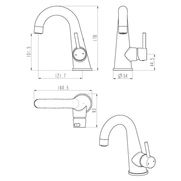 SCH&Uuml;TTE Basin Mixer PISA Chrome