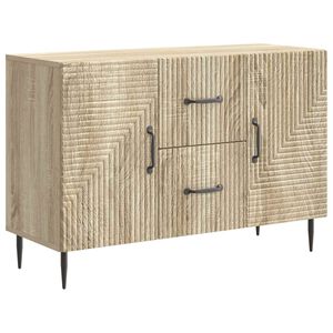 vidaXL Sideboard Sonoma Oak 89 x 34.5 x 60 cm Engineered Wood