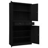 vidaXL Office Cabinet Black 90x40x180 cm Steel
