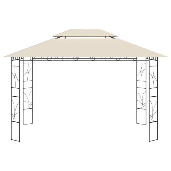 vidaXL Gazebo 4x3x2.7 m Cream 160 g/m²