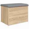 vidaXL Storage Bench Sonoma Oak 62x42x45 cm Engineered Wood