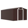 vidaXL Garden Shed | Brown | Galvanised steel | Large | Durable | Garden Shed