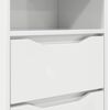 vidaXL Bedside Table High Gloss White 40 x 30 x 467 cm Engineered Wood