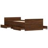 vidaXL Bed Frame without Mattress Brown Oak 90x200 cm