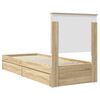 vidaXL Storage Bed with Drawer Sonoma Oak 75 x 190 cm Engineered Wood