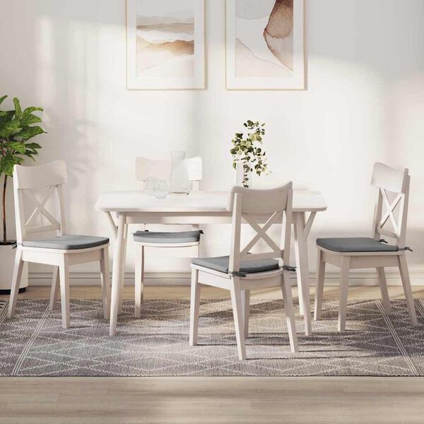 vidaXL Seat Cushions 4 pcs Cloud Grey 40 x 40 x 3 cm Fabric