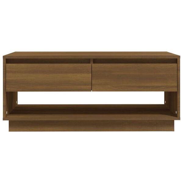 vidaXL Coffee Table Brown Oak 102.5x55x44 cm Engineered Wood