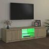 vidaXL TV Cabinet with LED Lights Sonoma Oak 140x40x36 cm