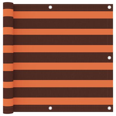vidaXL Balcony Screen Orange and Brown 90x300 cm Oxford Fabric