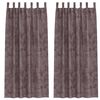 vidaXL Velvet Curtains with Curtains 2 pcs Brown 260 x 140 cm Velvet