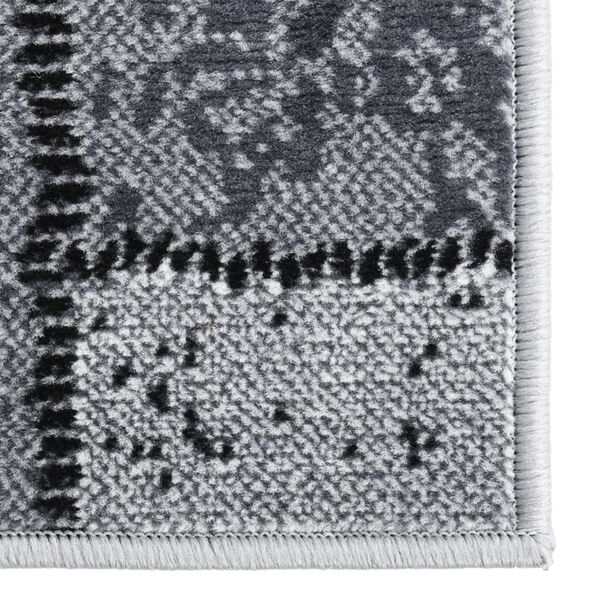 vidaXL Runner Rug BCF Grey with Block Pattern 100x500 cm