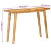 vidaXL Dinning Table Natural 100 x 35 x 75 cm Solid Mango Wood