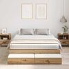 vidaXL Storage Bed Frame Artisan Oak 140 cm Engineered Wood