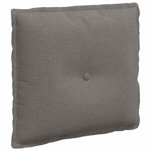 vidaXL Back Pillow Light Grey 50 x 45 cm Corduroy Fabric