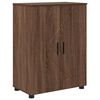 vidaXL Bathroom Furniture Set 4 pcs Brown Oak Engineered wood & Metal