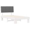 vidaXL Bed Frame with Upholstered Headboard Light Grey 100 x 200 cm