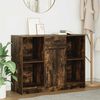 vidaXL Sideboard with Drawer Smoked Oak 101x35x76 cm Engineered Wood