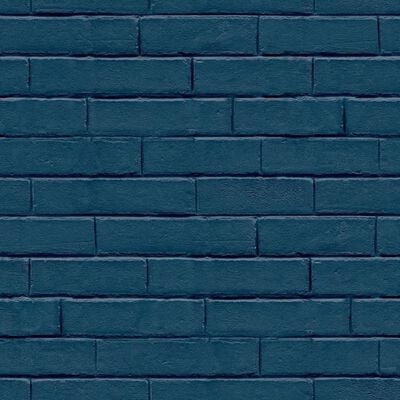 Noordwand Good Vibes Wallpaper Brick Wall Blue