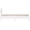 vidaXL Bed Frame without Mattress White 75x190 cm Small Single Solid Wood Pine