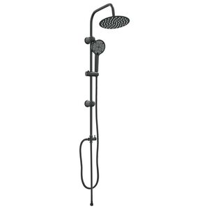 vidaXL Shower System Manual Black 47 x 20 x 95 cm Stainless Steel