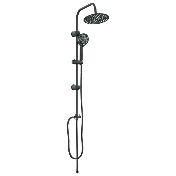 vidaXL Shower System Manual Black 47 x 20 x 95 cm Stainless Steel