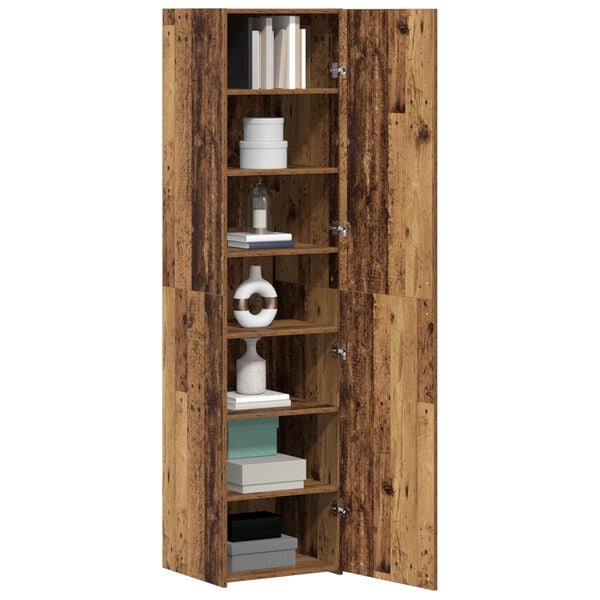 vidaXL Highboard Old Wood 45 x 42.5 x 185 cm
