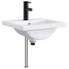 vidaXL Bathroom Sink with Faucet and Drain Matte Black