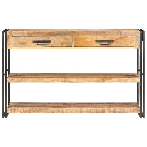 vidaXL Sideboard 120x30x75 cm Solid Rough Mango Wood