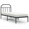 vidaXL Metal Bed Frame without Mattress with Headboard Black 75x190cm