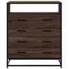 vidaXL Drawer Cabinet Brown Oak 70x41x83.5 cm Engineered Wood