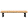 vidaXL Basin Shelf Wall Mounted Steel and Solid Wood Oak