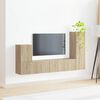 vidaXL TV Cabinet Set Wall-mounted 3 pcs Sonoma Oak Engineered Wood