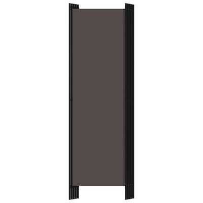 vidaXL 5-Panel Room Divider Anthracite 250x180 cm