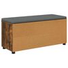 vidaXL Hall Bench with Cushion with Shelf Smoked Oak 100 x 38 x 46 cm