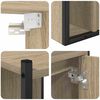 vidaXL Bathroom Furniture Set 4 pcs Sonoma Oak Engineered Wood