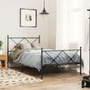 vidaXL Metal Headboard Black 107cm