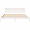 vidaXL Bed Frame with Headboard White 200 x 200 cm Solid Pine Wood