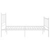 vidaXL Bed Frame without Mattress White Metal 120x200 cm