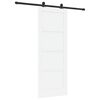 vidaXL Sliding Door White and Black 78 x 202 cm Solid Pine Wood